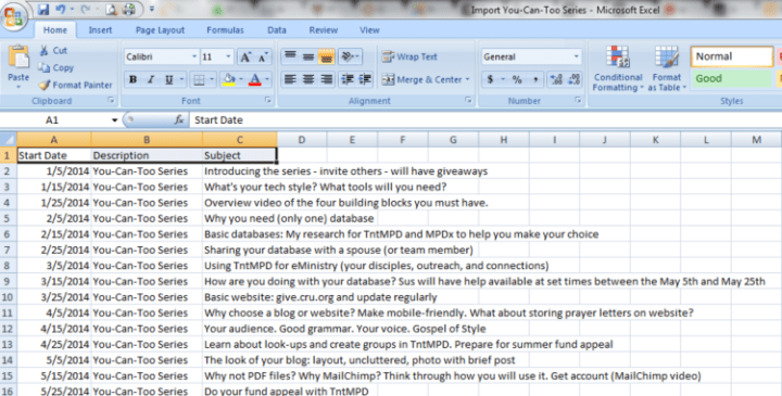 CVS import to G calendar