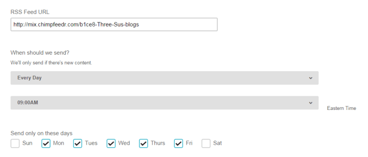 Steps for RSS Feed on MailChimp