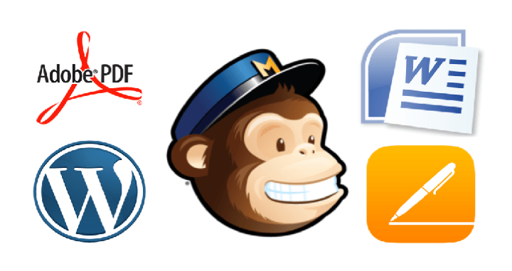 MailChimp and other logos