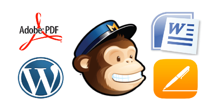 MailChimp and other logos